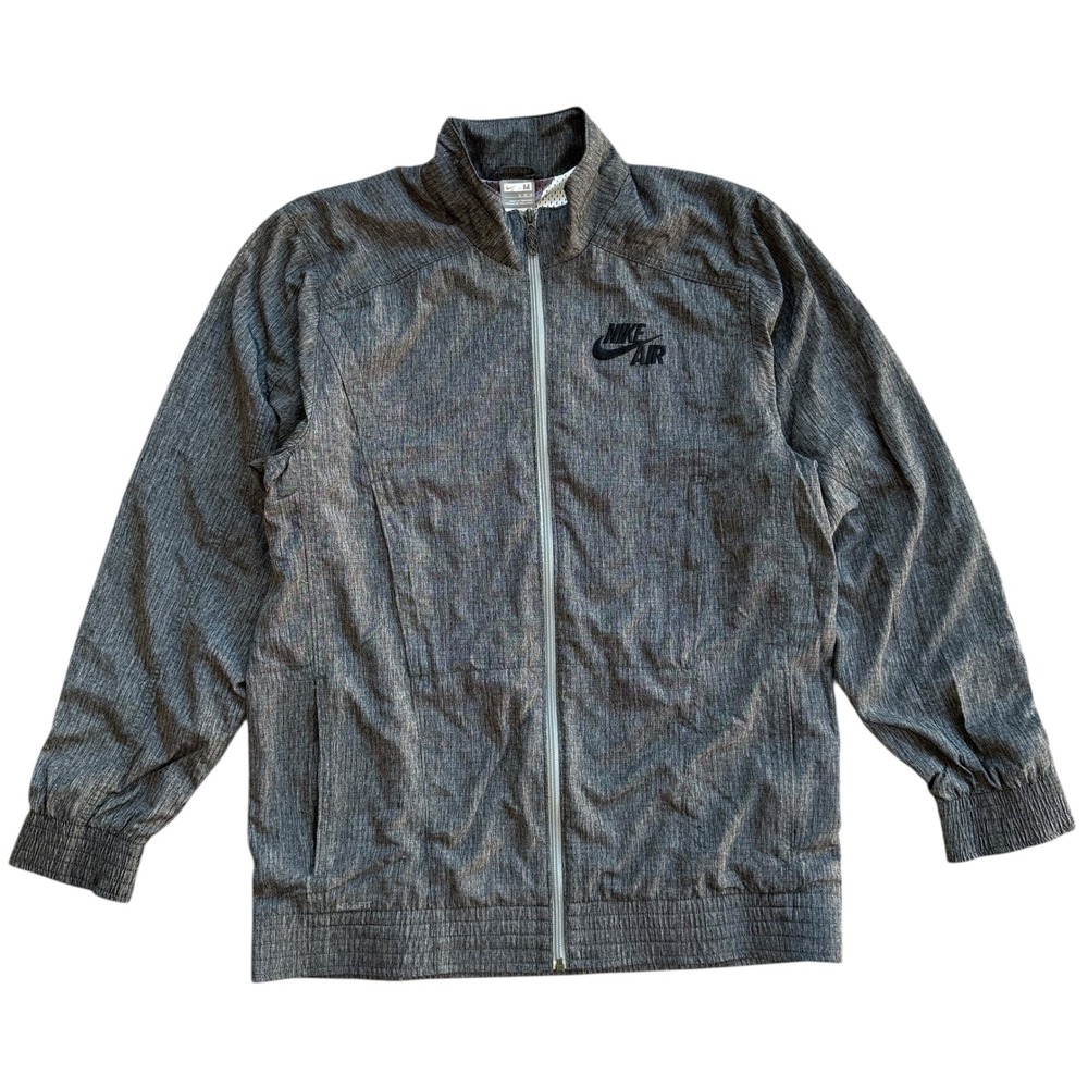 Vintage Nike Air‎ Mens Jordan Flight Track Jacket Full Zip Medium Grey Fit Dry